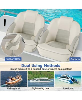 Captain Bucket Seat with Waterproof PVC Leather for Boat Sightseeing