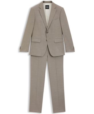 Men's 2-Piece Micro-Patterned Stretch Cloth Slim-Fit Suit