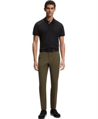 Men's Cotton-Piqu&eacute; Printed Pattern Polo Shirt