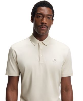 Men's Mercerized-Cotton Double B Monogram Polo Shirt