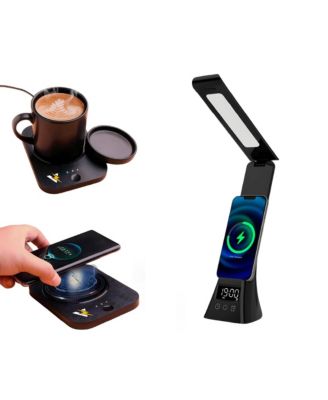 The Modern Workspace Productivity Bundle: Pursonic 3-in-1 LED Desk Lamp + Sip & Charge Wireless & Mug Warmer