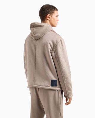 Men's Faux-Leather Sherpa-Lined Jacket