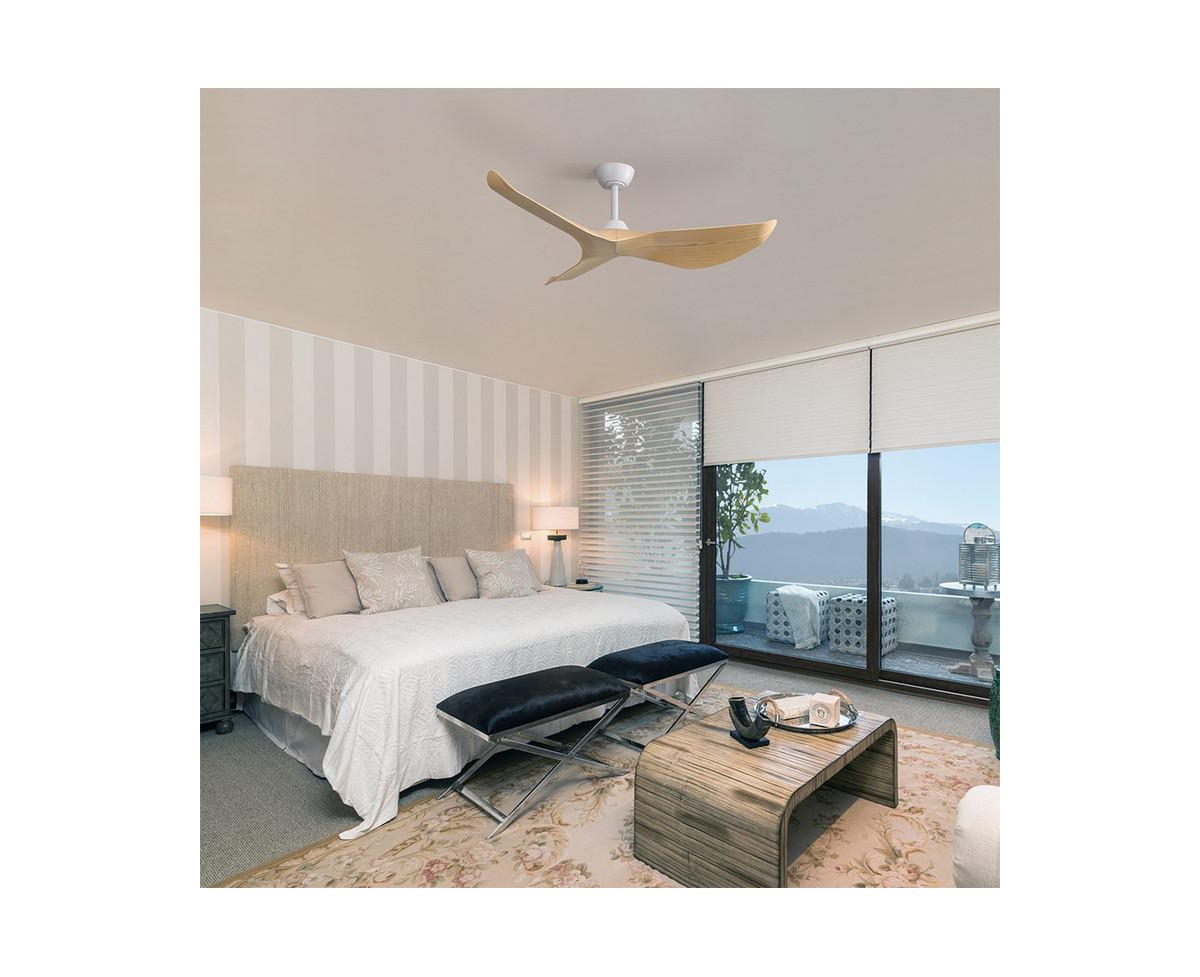 Sofucor 52-Inch Modern Lightweight White Ceiling Fan with Remote Control and 3 Blades