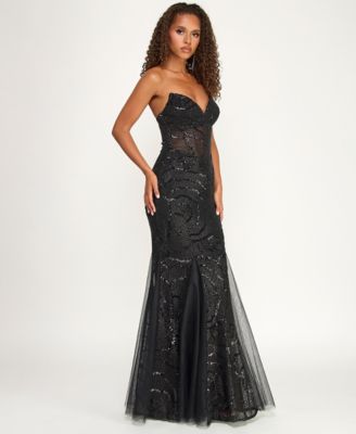 Juniors' Sweetheart Mermaid Gown
