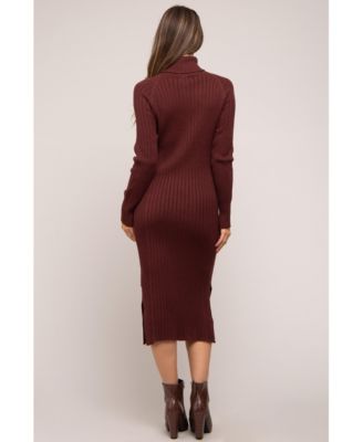 Maternity Long Sleeve Sweater Dress