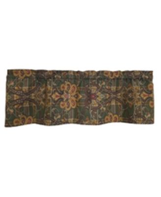 100% Cotton High Quality Espadas Tailored Window Valance with 1.5" Rod Pocket 50" W X 12" L Hunter