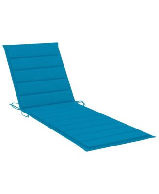 2-Person Solid Wood Acacia Cushioned Patio Sun Lounger