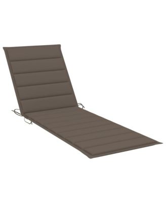 Sunlounger with Table Taupe Solid Acacia wood Extra Long Foldable