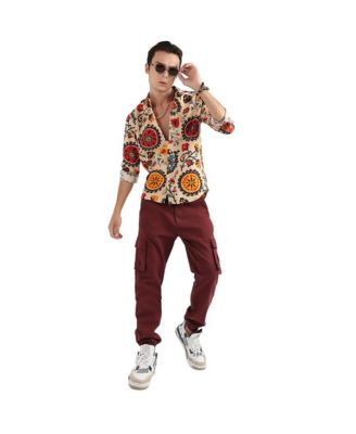 Men's Multicolour Ethnic Floral Shirt