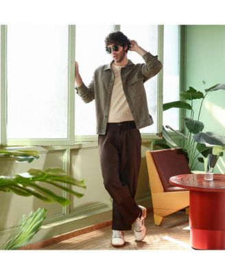 Men's Dark Olive Utility-Knit Jacket