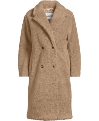 Women's Double Breasted High Pile Fleece Coat