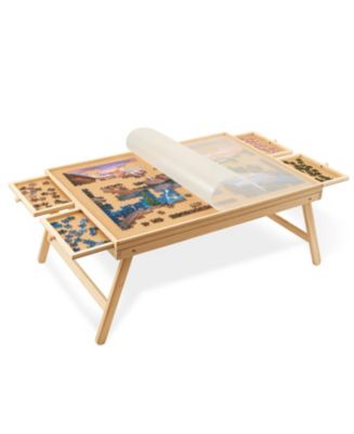 Jumbl 1000-Piece Puzzle Board with Drawers, Foldable Legs & Cover - Wooden Jigsaw Puzzle Table - Macy's
