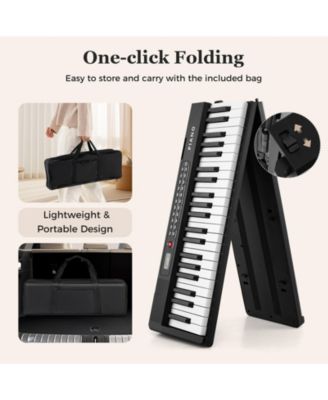 88 Key Foldable Digital Piano Keyboard With Semi Weighted Keys And Carrying Bag