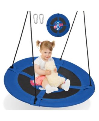 40-Inch Saucer Tree Swing with Adjustable Ropes & Multiple Hanging Options