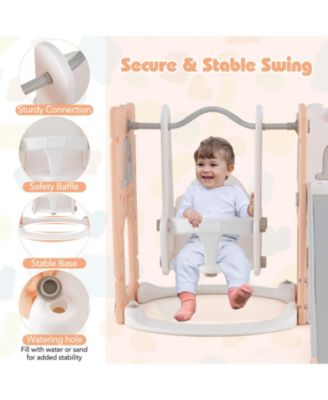 SUGIFT Foldable Wooden Triangle Climber with Reversible Ramp for Kids.