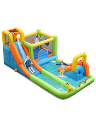 8 in 1 Inflatable Water Slide Park Bounce House Without Blower