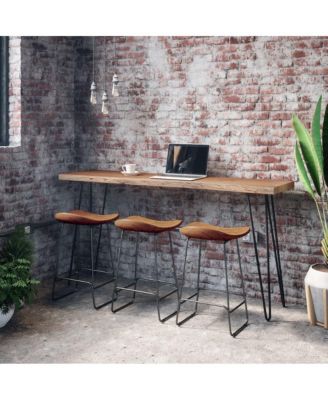 Nature's Edge Solid Acacia Four Piece 72" Counter Height Dining Set