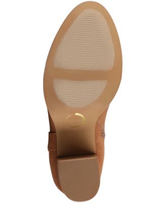 Journee Womens Alyza Buckle Detail Over-the-Knee Inside Zipper Almond Toe Comfort Sherpa Boots