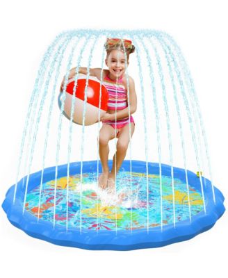Large Splash Pad for Kids and Dogs | Water Sprinkler | 68" Splash Pads for Toddlers 1-3 & Play Mat