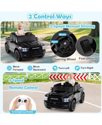 24V 2 Seater Ride on Truck w/Remote Control 3 Speeds Bluetooth LED Headlight