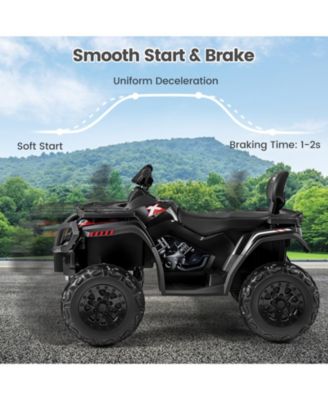 24V 2-Seater 4-Wheeler Quad Electric Vehicle w/ 4 Motors Soft Start LED Lights
