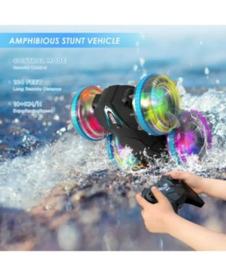 Amphibious Waterproof 360° Flips 4WD RC Stunt Car  2.4GHz All-Terrain Vehicle Birthday Gift