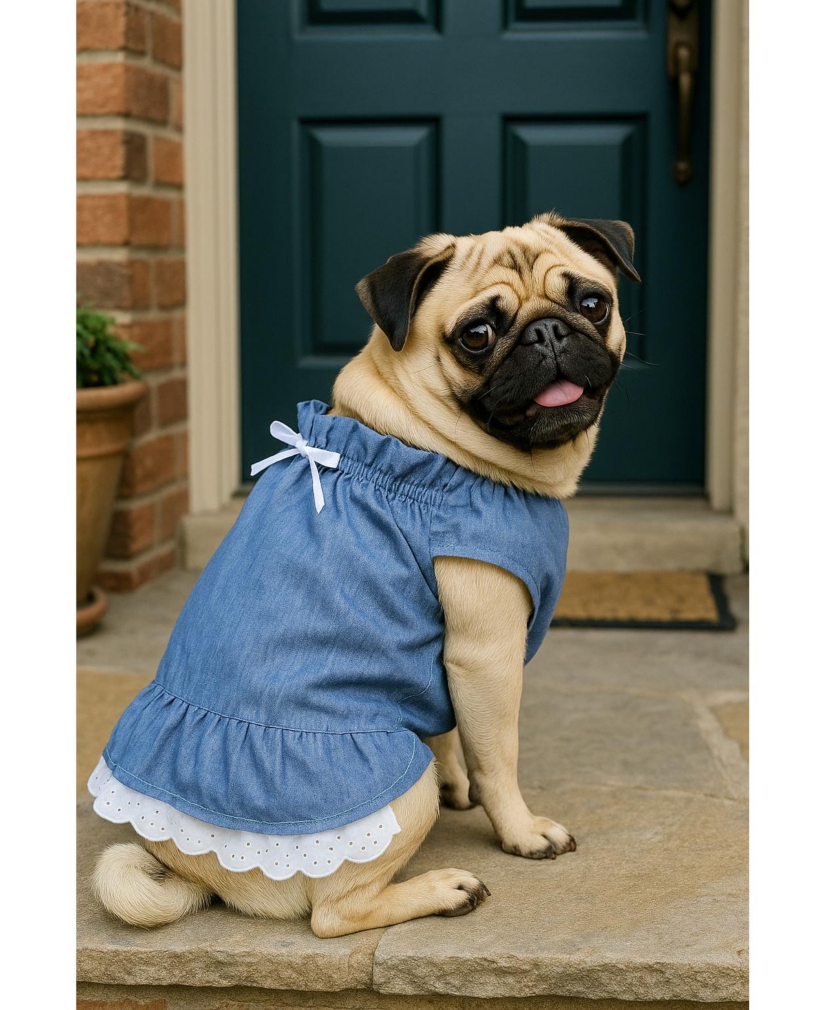 Parisian Pet Tunic Country Dress Denim