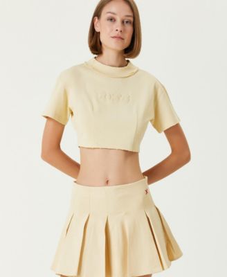 Women's Cotton Pleated Skirt
