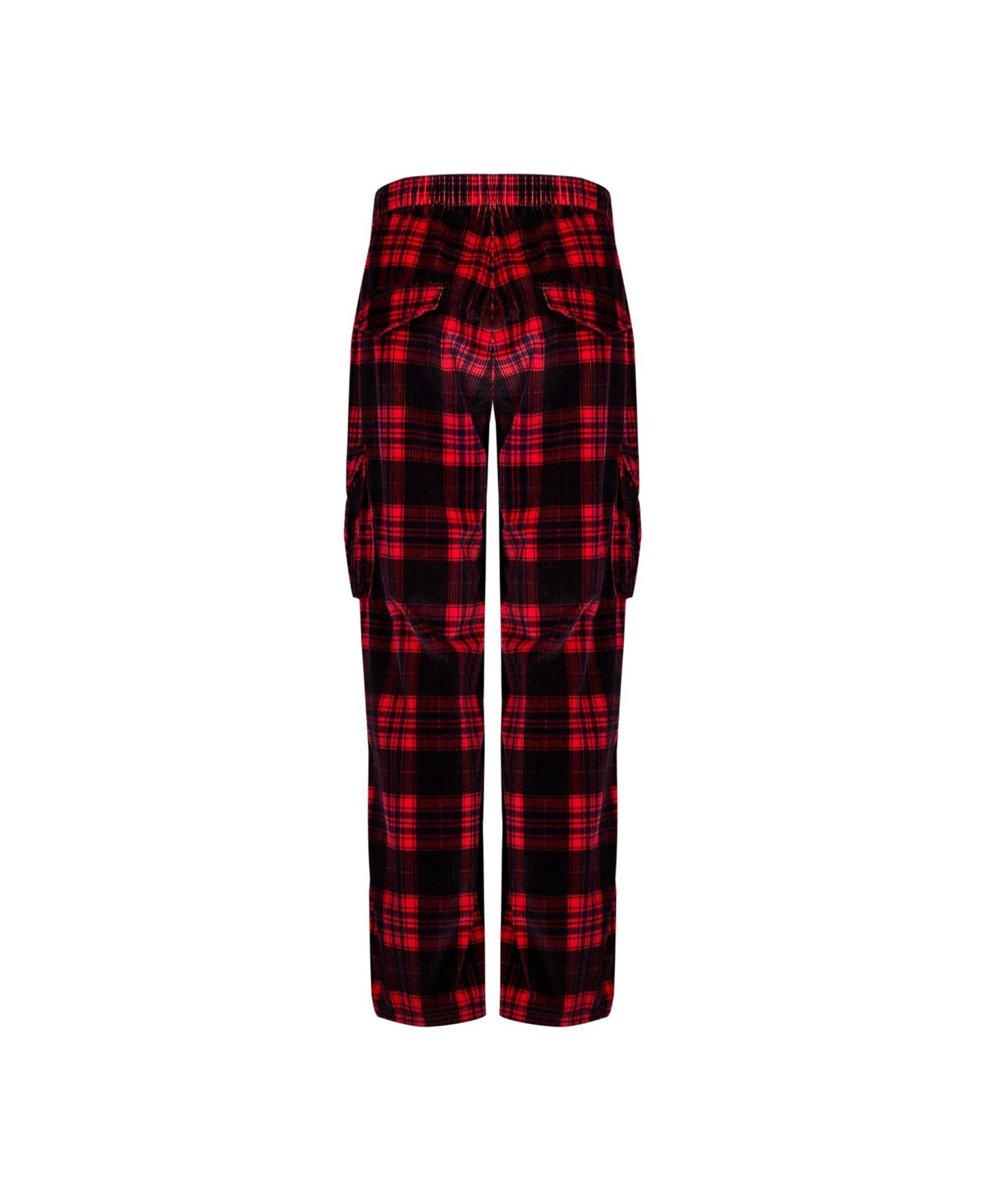 Женские брюки PCFG Cotton Plaid Cargo, цвет: Красный — фото 4