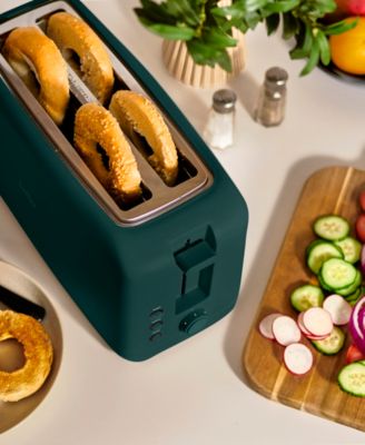 4-Slice Wide-Slot Slim Toaster, Forest Green
