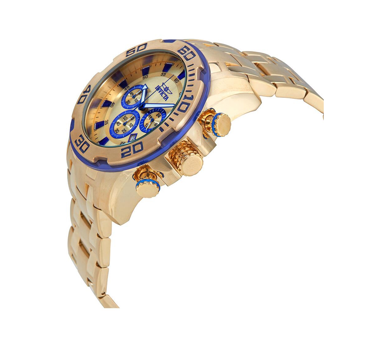 Invicta Men's Pro Diver Quartz Chronograph Gold Dial Watch