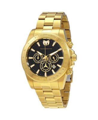 Men's TM-220131 Manta Quartz Chronograph Black Dial Watch