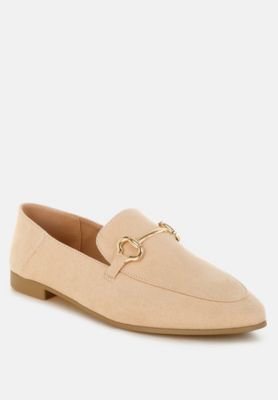 Womens Noltas Horsebit Embellished Flat Loafers