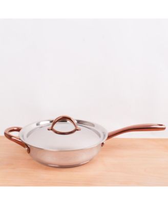 Ouro Gold 18/10 Stainless Steel 9.5" Deep Skillet with SS Lid