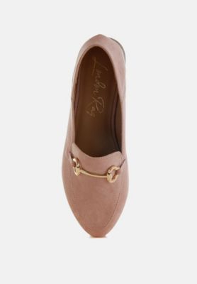 Womens Noltas Horsebit Embellished Flat Loafers