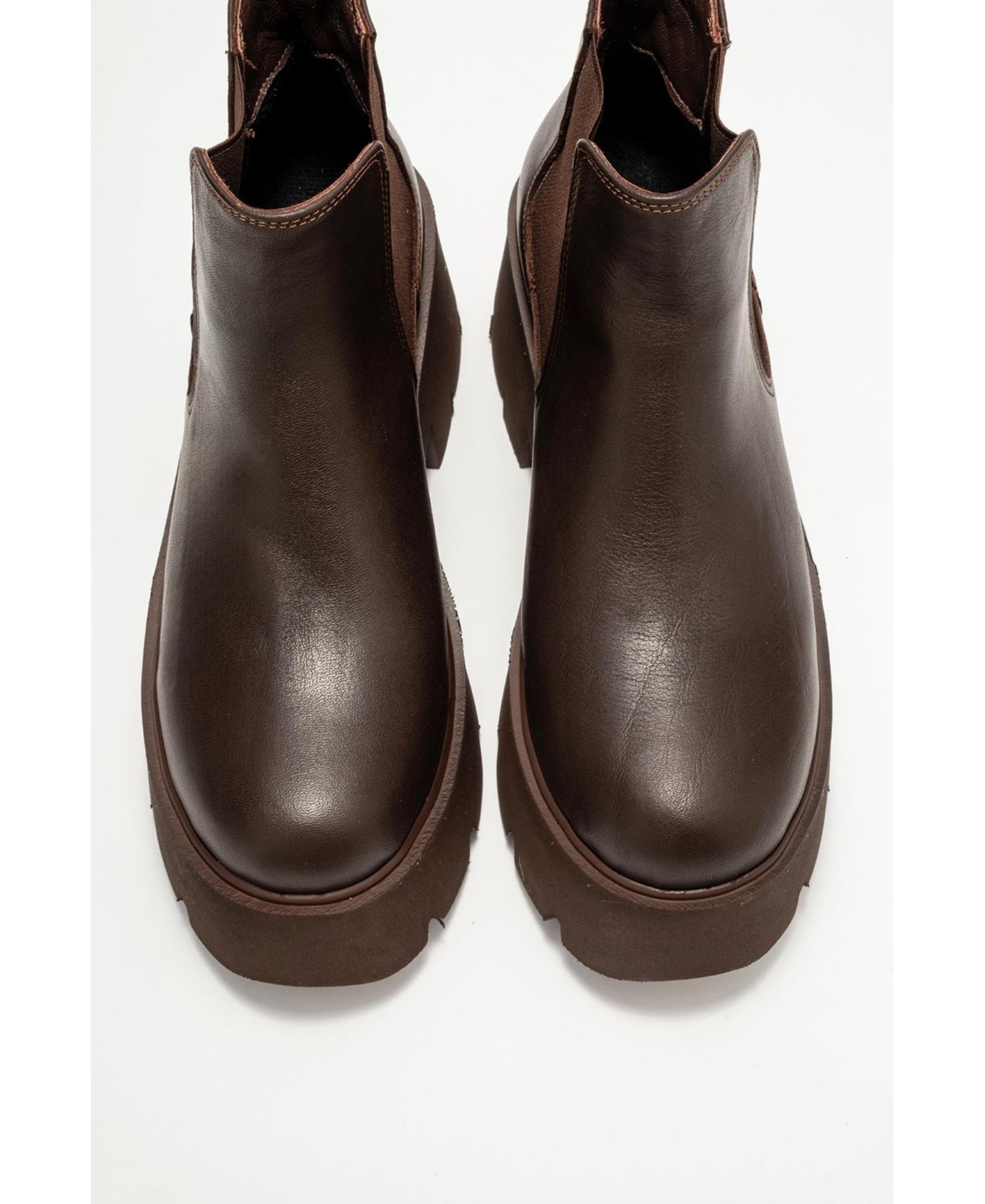 Forever & Always Shoes Clen Leather Platform Chelsea Boot