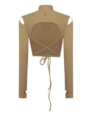 Women's Cotton Long Sleeve Crop Top