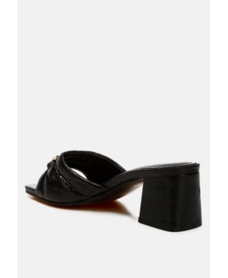 Womens Bellamy Horsebit Detail Snake Print Sandals