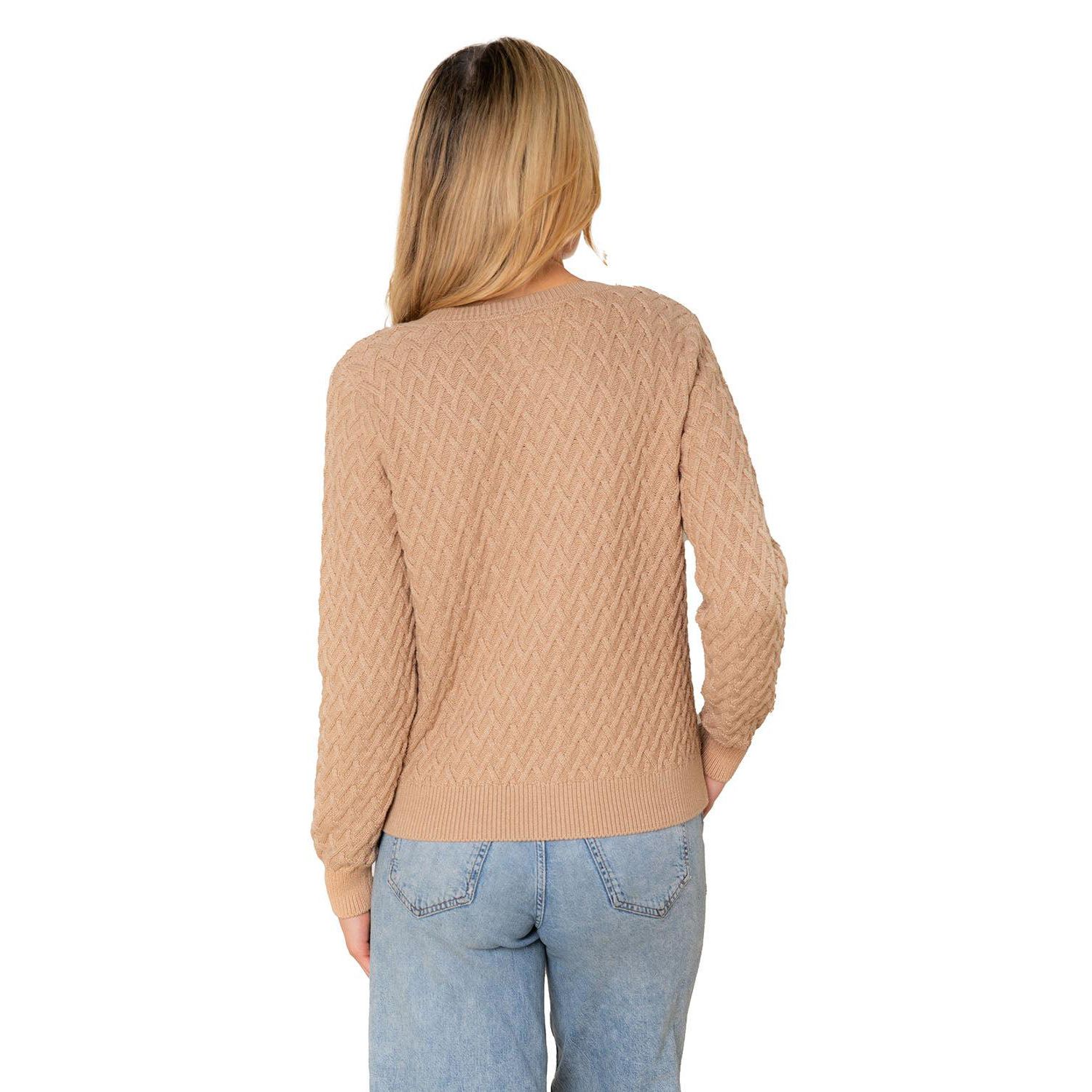Women's Hope and Henry Organic Herringbone Stitch Cardigan Sweater