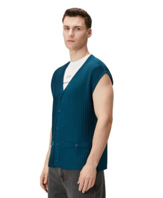 Women's Men's Relaxed-Fit Sleeveless Knit Sweater Vest