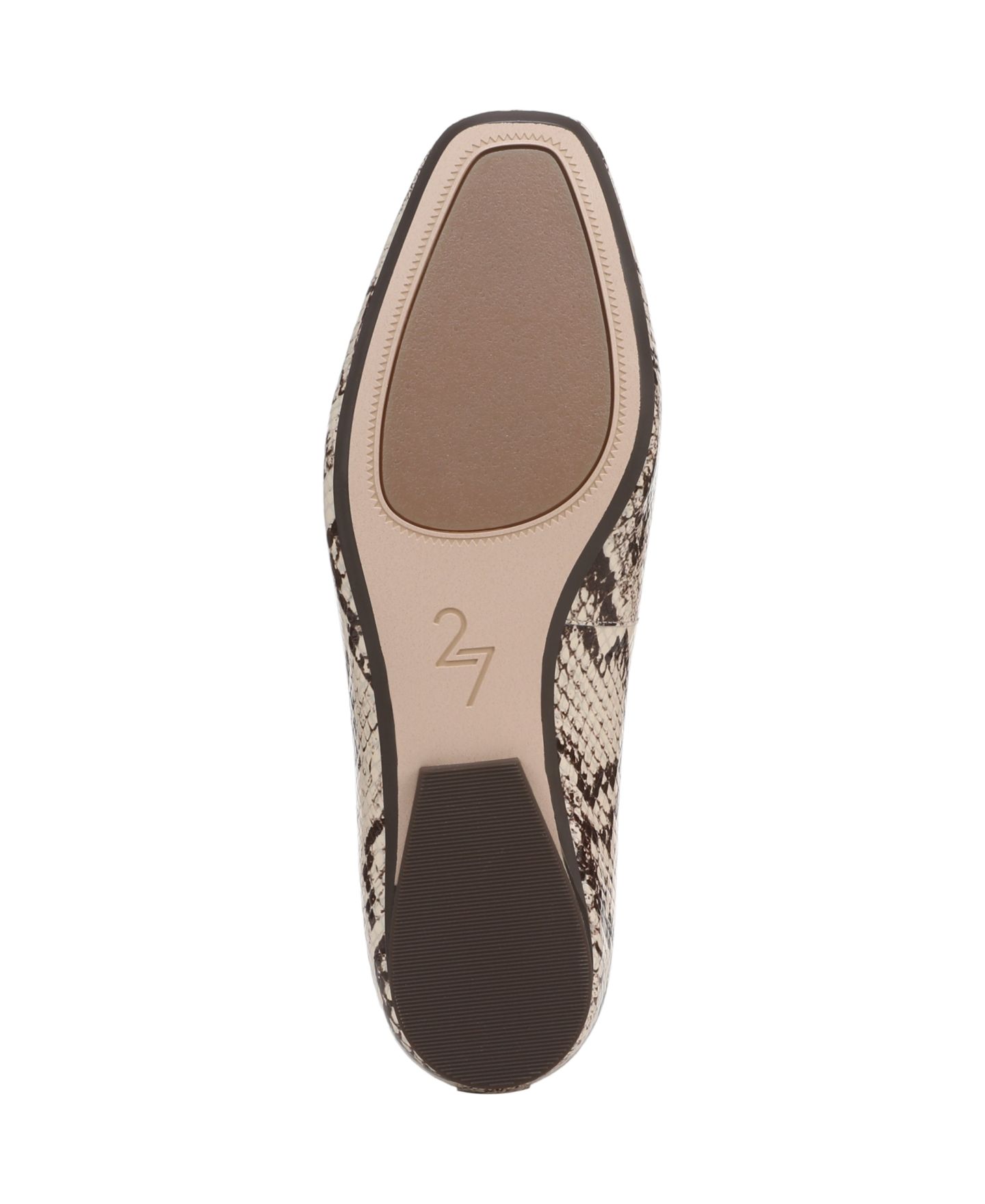 Женские балетки 27 EDIT Naturalizer Naturalizer Carla Square Toe Ballet Flats, цвет: Бежевый змеиный с принтом — фото 5