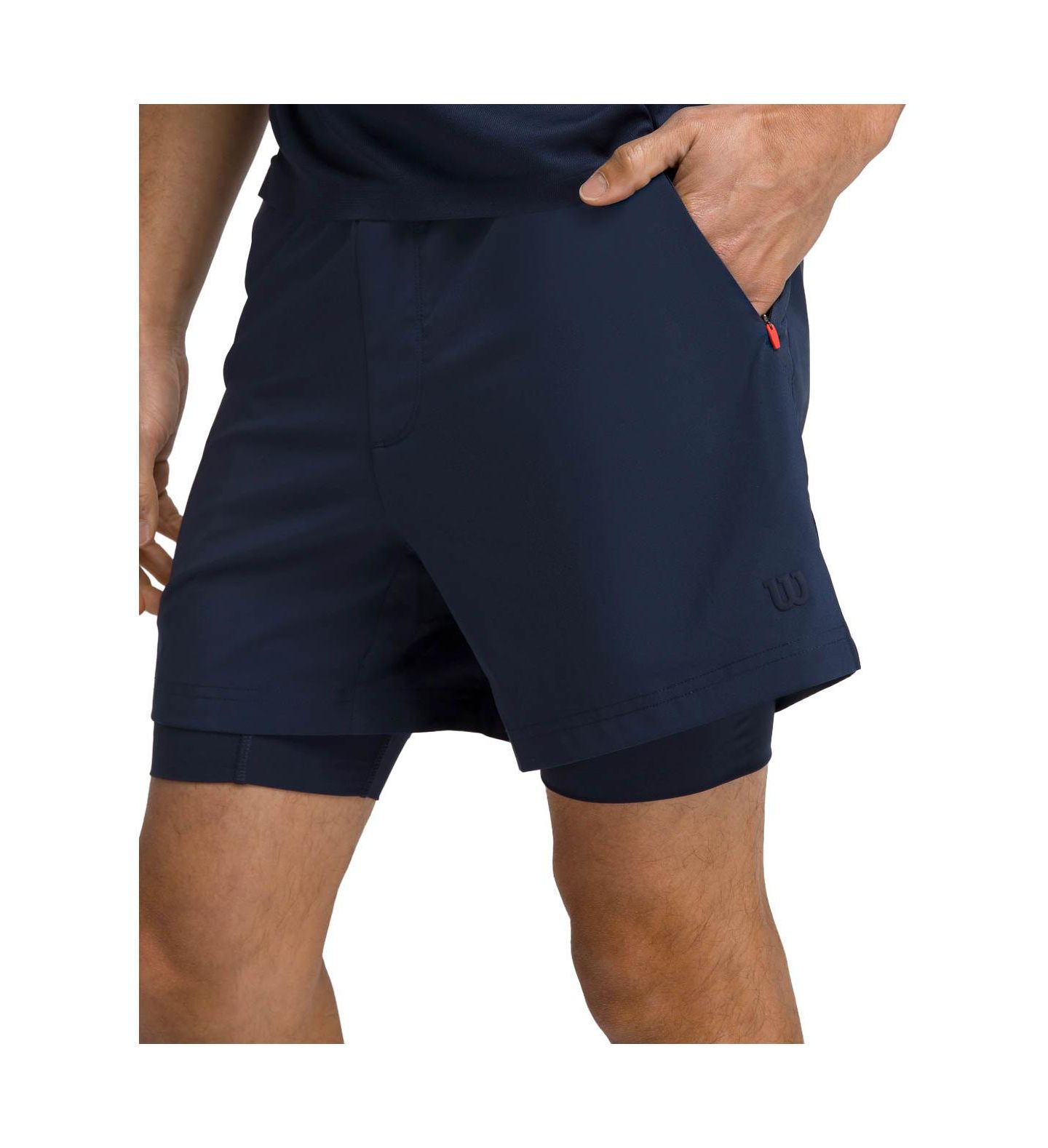 Мужские шорты Wilson Doubleday tennis Shorts, цвет: Тёмно-синий — фото 3