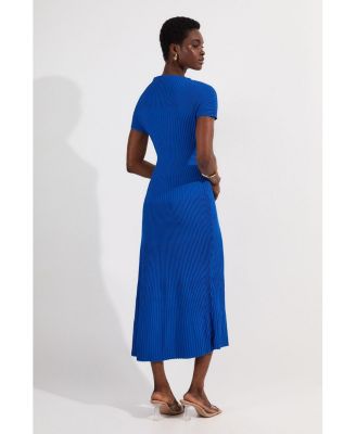 Women's Stitch Detail Knit Midi Dress