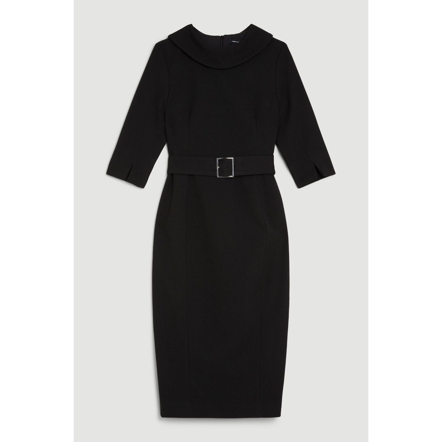 Women's Roll Neck Pencil Midi Dress