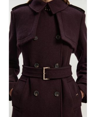 Women's Wool Trench Maxi Coat