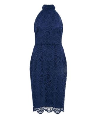 Women's Lace Halter Neck Dress