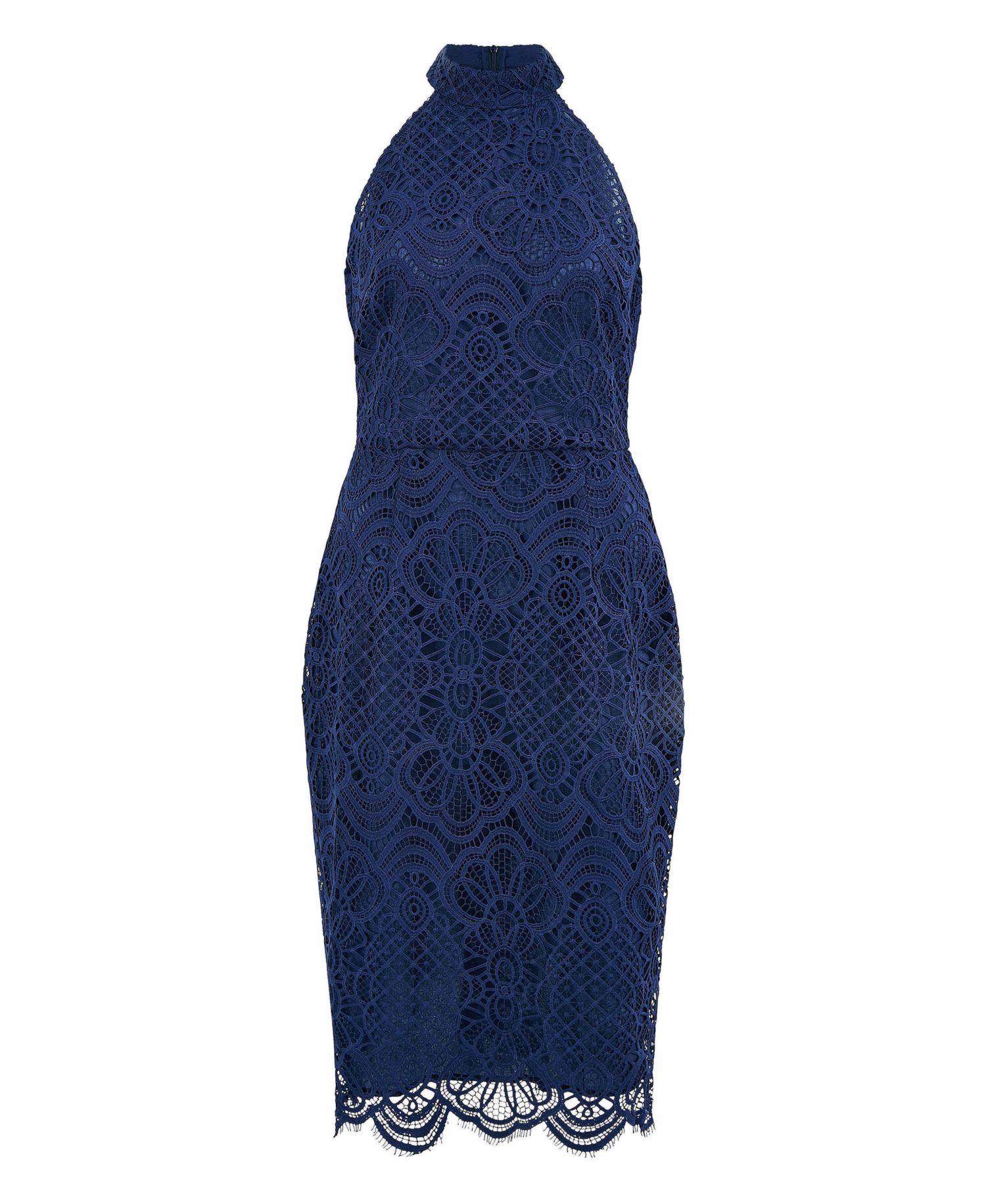 Women's Lace Halter Neck Dress