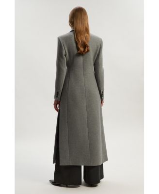 Women's Wool Double Breasted Tailored Maxi Coat