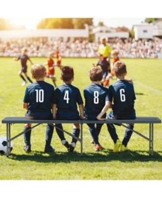 6 Feet Plastic Folding Bench Portable Seat with Handle and Lock