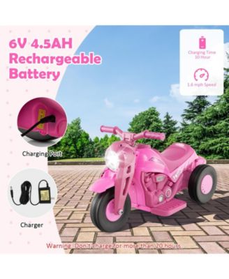 6V Kids Electric Ride on Motorcycle with Bubble Maker and Music